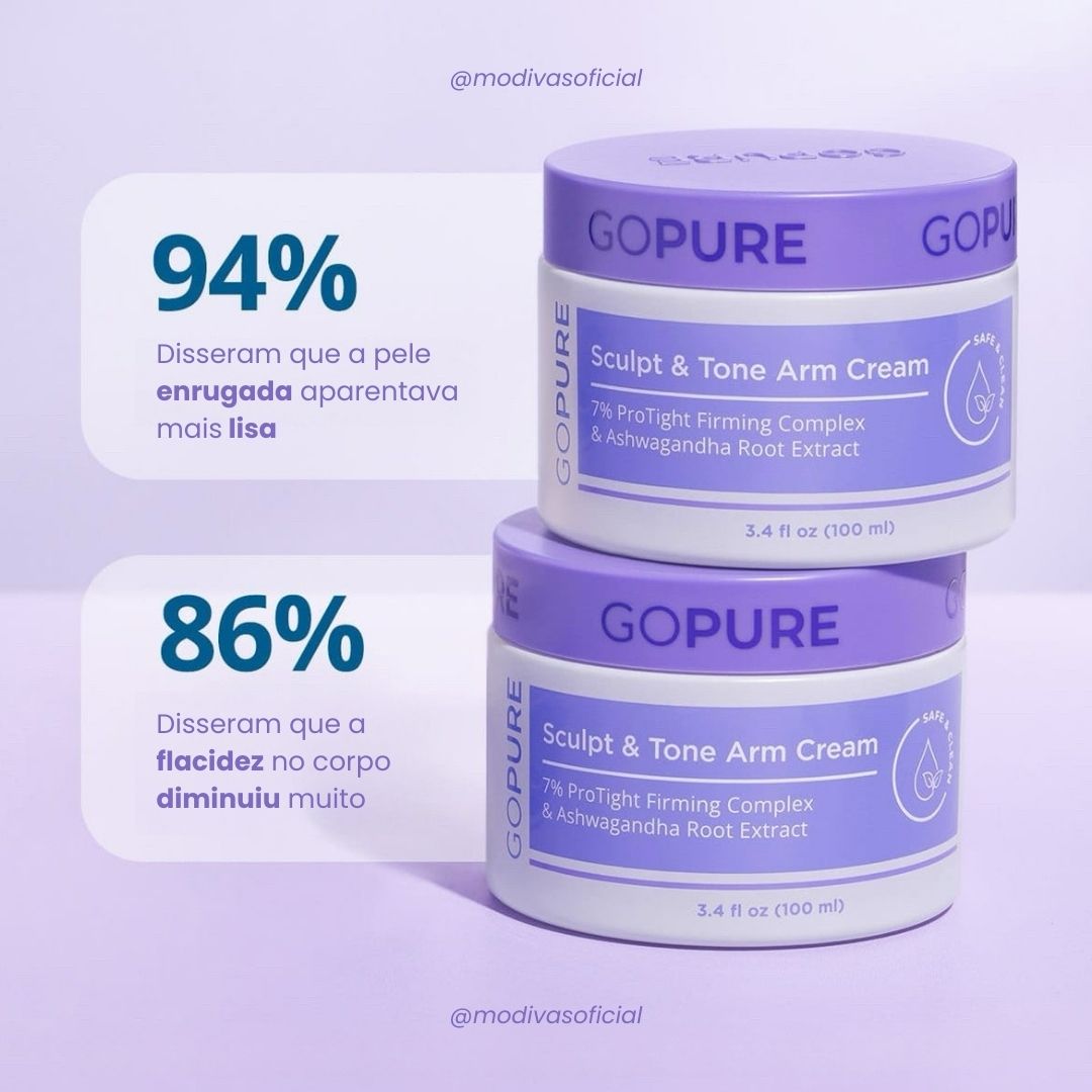 Creme Anti-Estrias e Flacidez Sculpt & Tone GOPURE / PELE E AUTOESTIMA 100% RECUPERADA