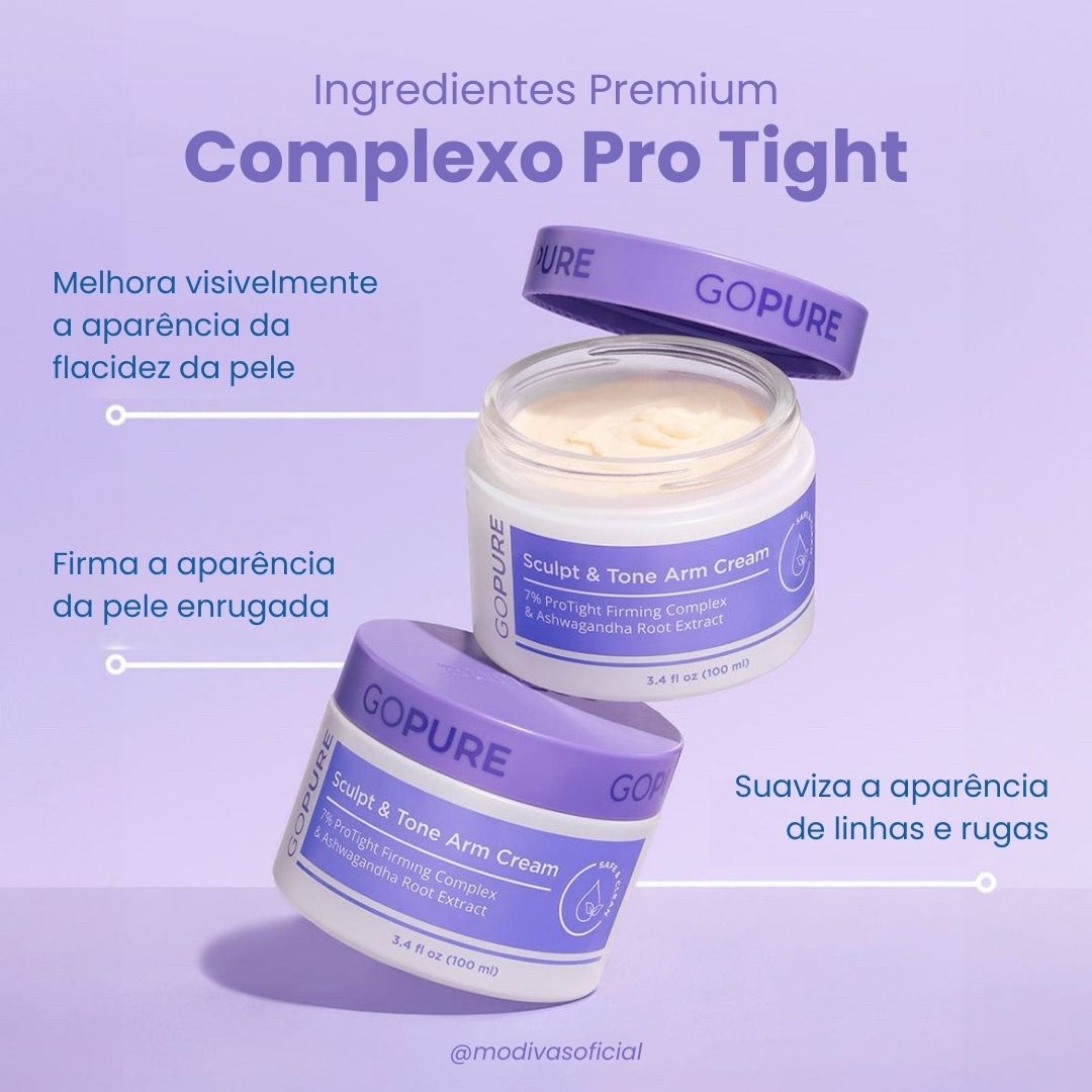 Creme Anti-Estrias e Flacidez Sculpt & Tone GOPURE / PELE E AUTOESTIMA 100% RECUPERADA