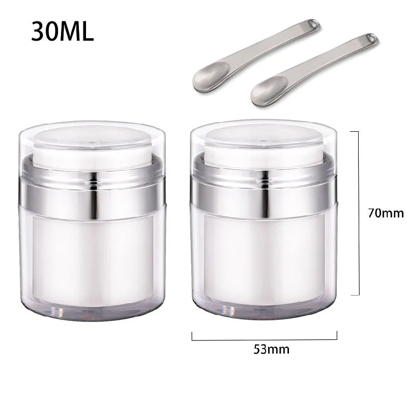 Potes para Skincare e Colher de Plástico