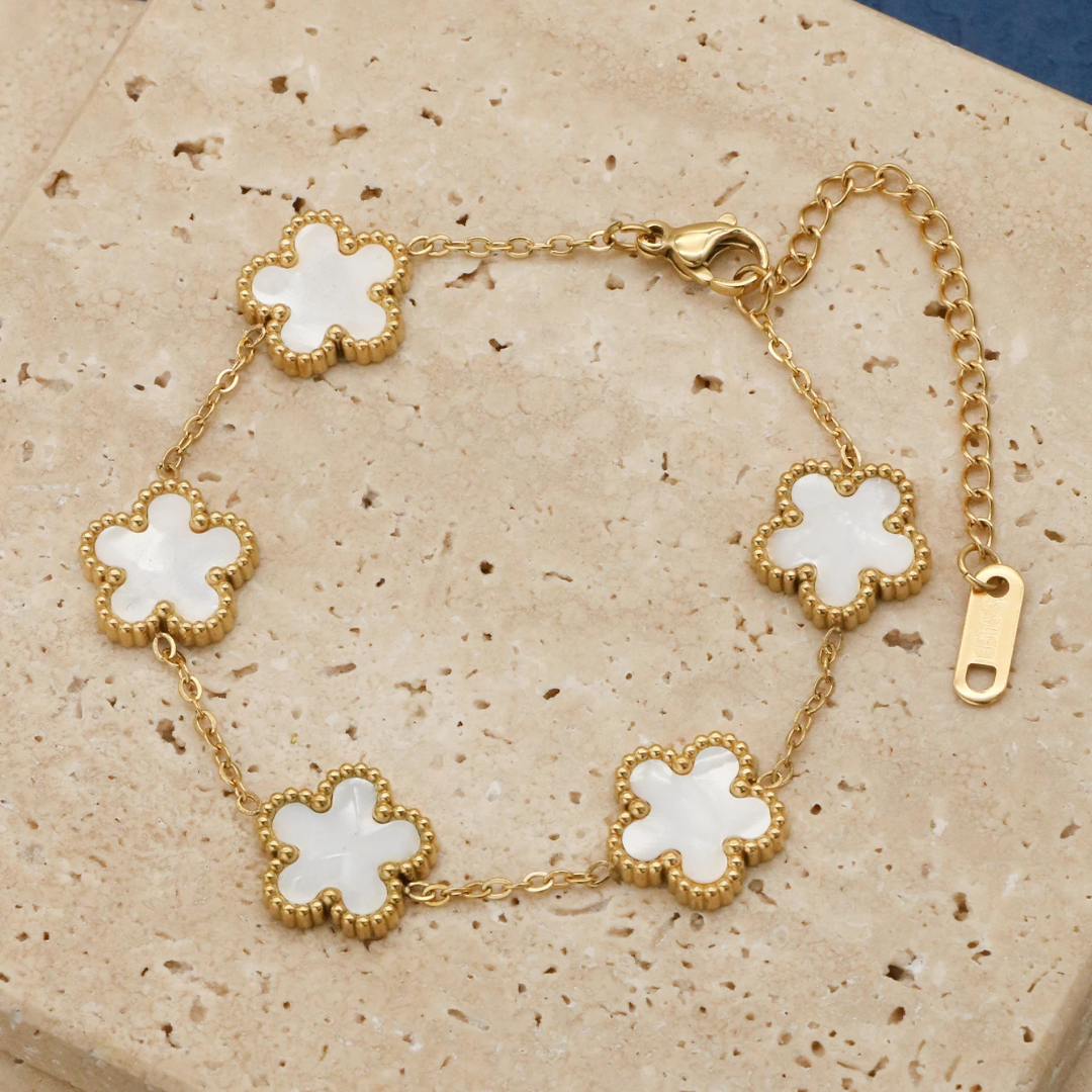 Conjunto de Jóias Flores Boêmia