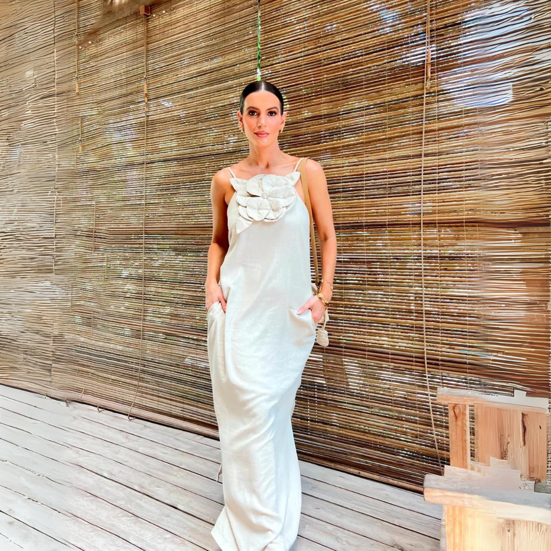 Vestido Midi Flor de Linho
