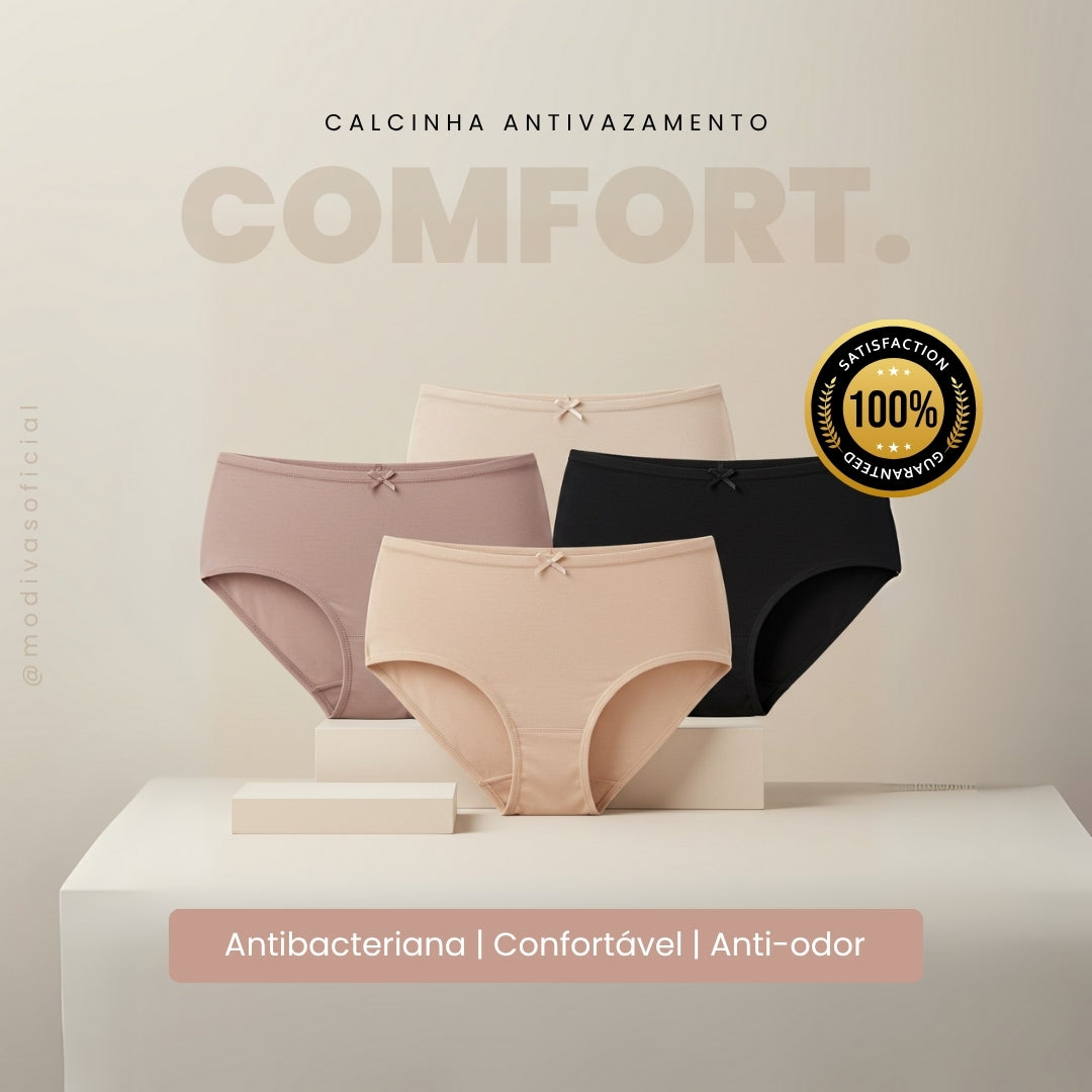 Calcinha Comfort. Antivazamento Para Incontinência Urinária - Conforto e Proteção o dia todo!