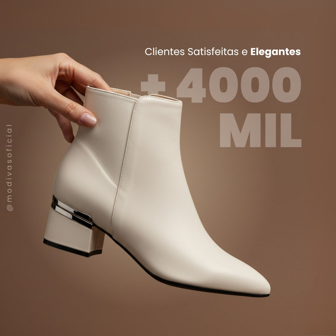 Bota Cano Curto Nevatta em Couro Sintético - LANÇAMENTO INVERNO 2025