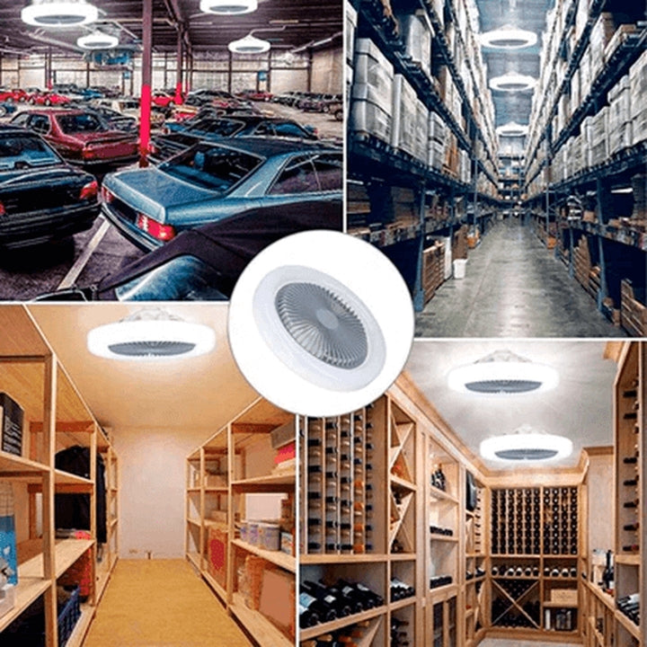 Luminária LED com Ventilador | FanMaster - Economize 30% na Conta de Luz