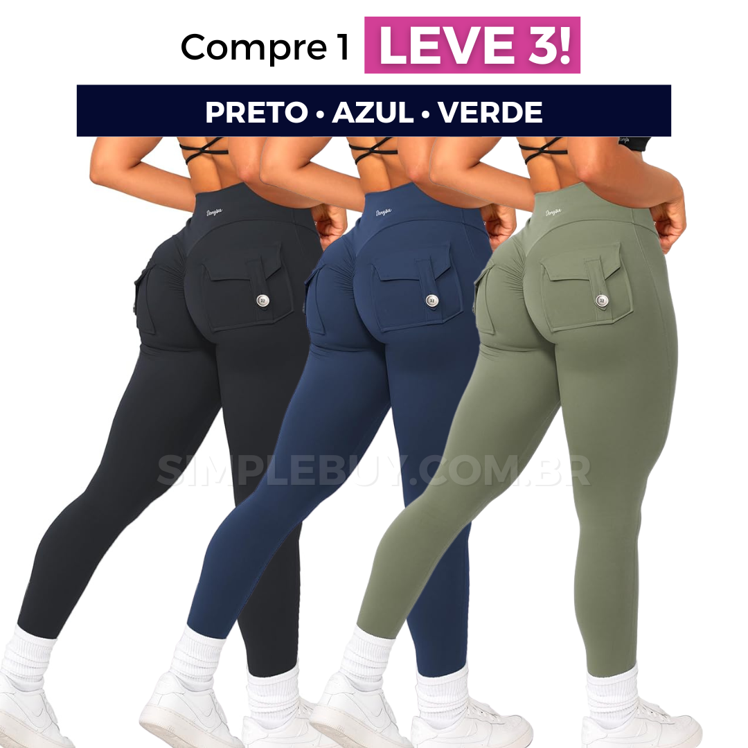 Legging Feminina Cargo Chic Modeladora
