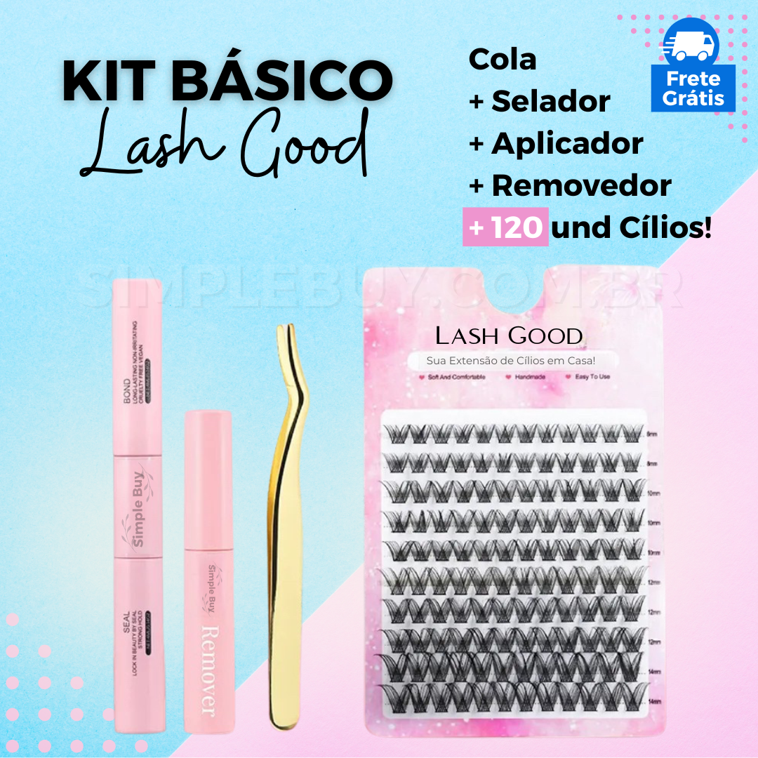 Kit Profissional Extensão de Cílios Em Casa LashGood