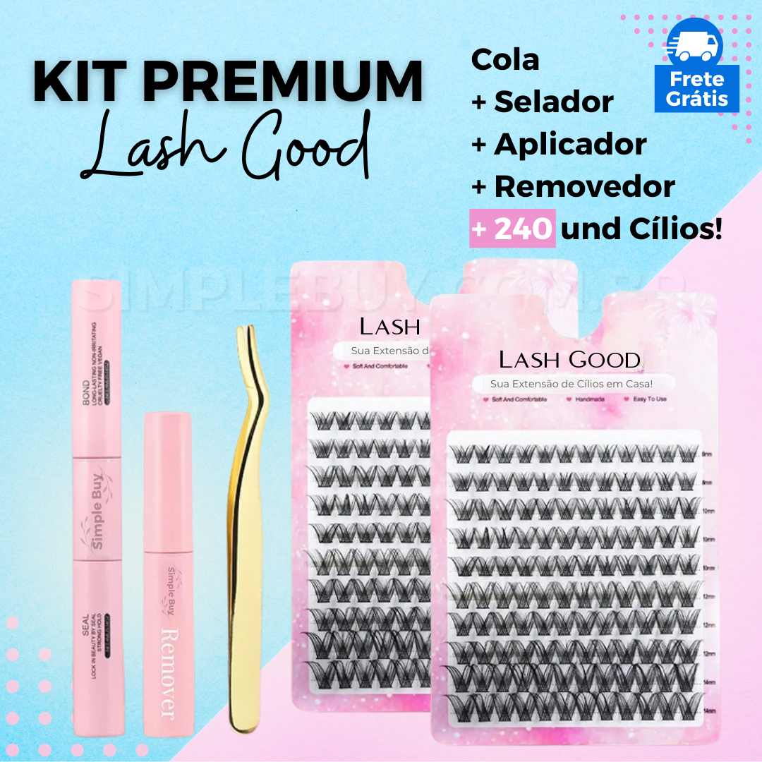 Kit Profissional Extensão de Cílios Em Casa LashGood