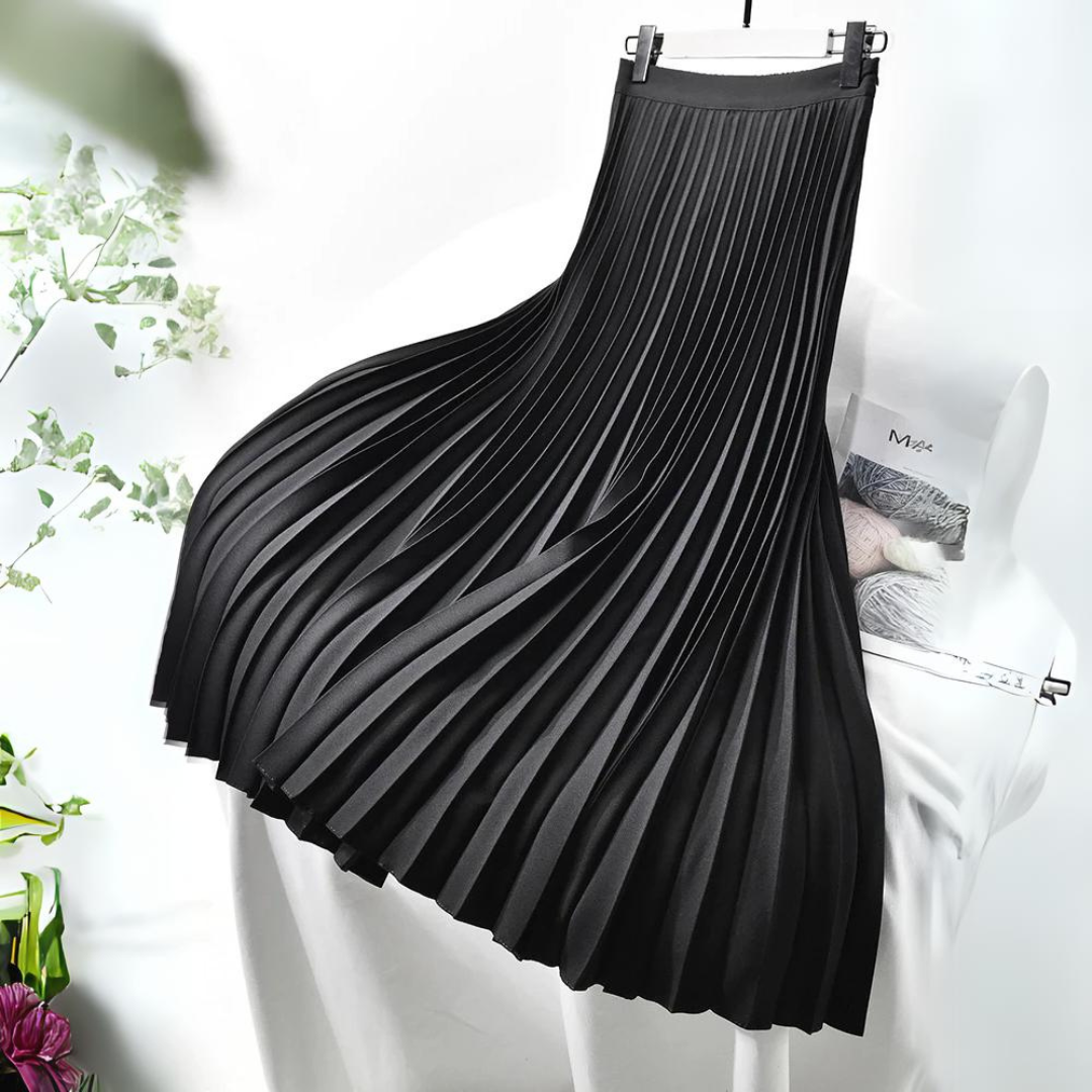Saia Midi Plissada Vintage