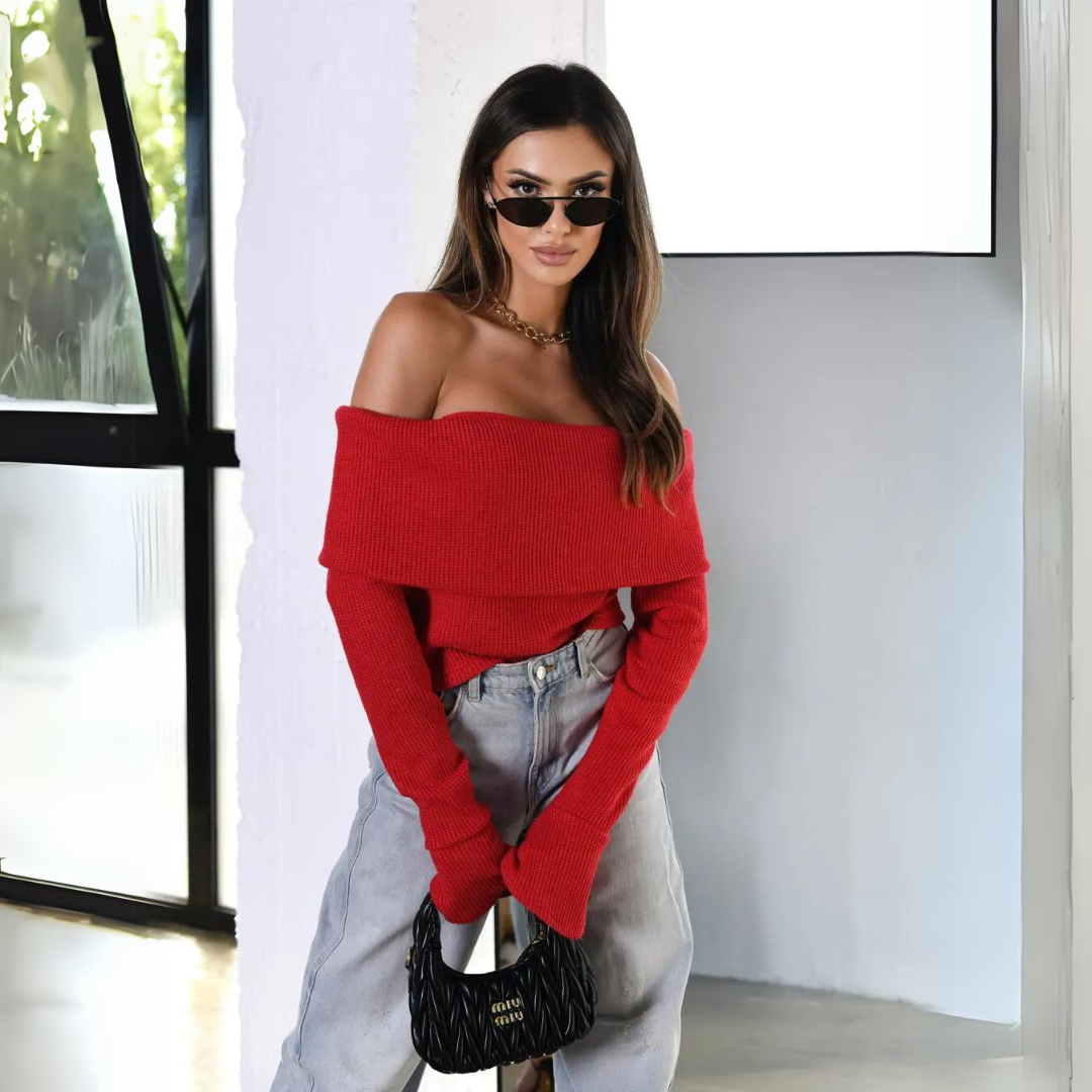 Suéter de Lã Ombro a Ombro