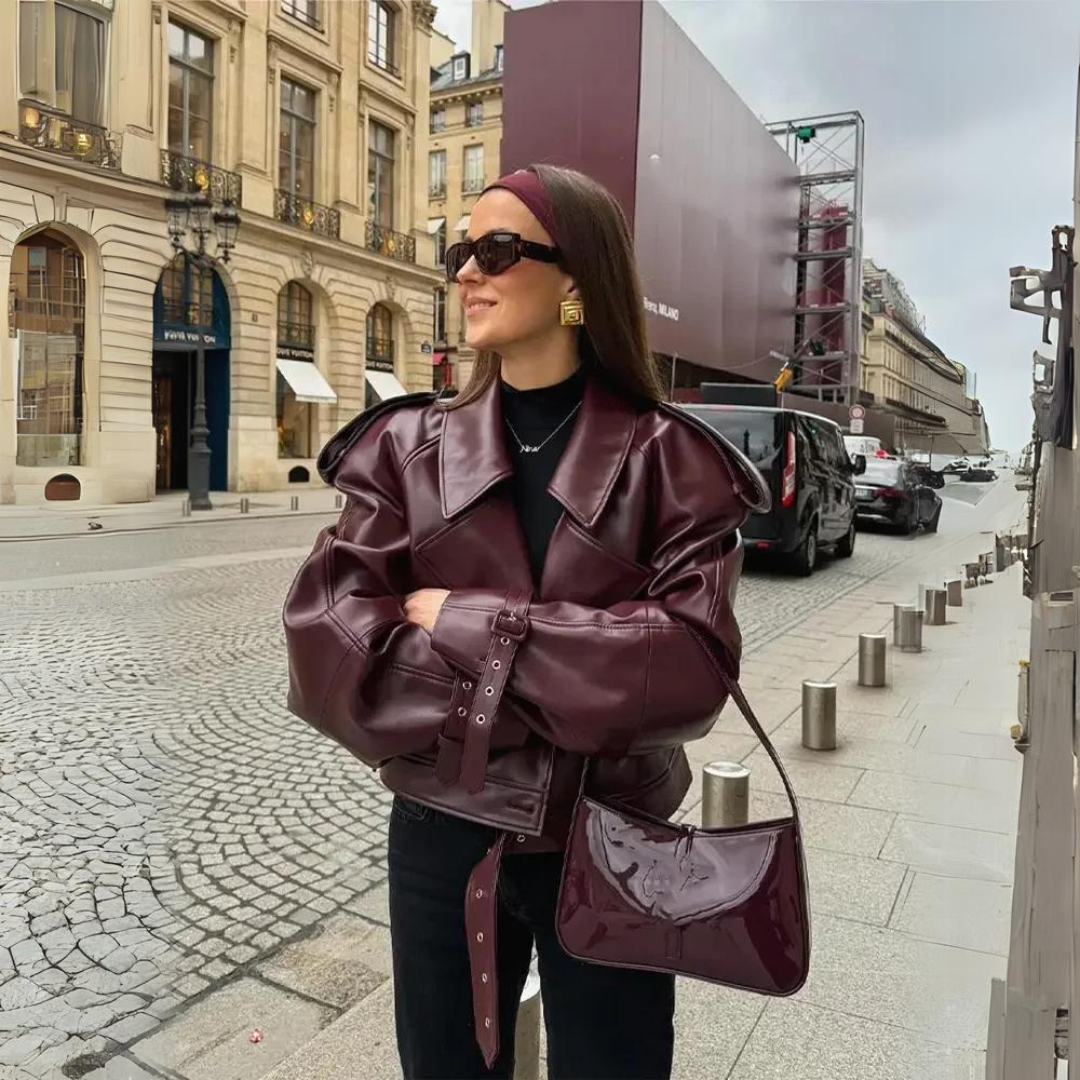 Jaqueta de Couro Modern Cherry