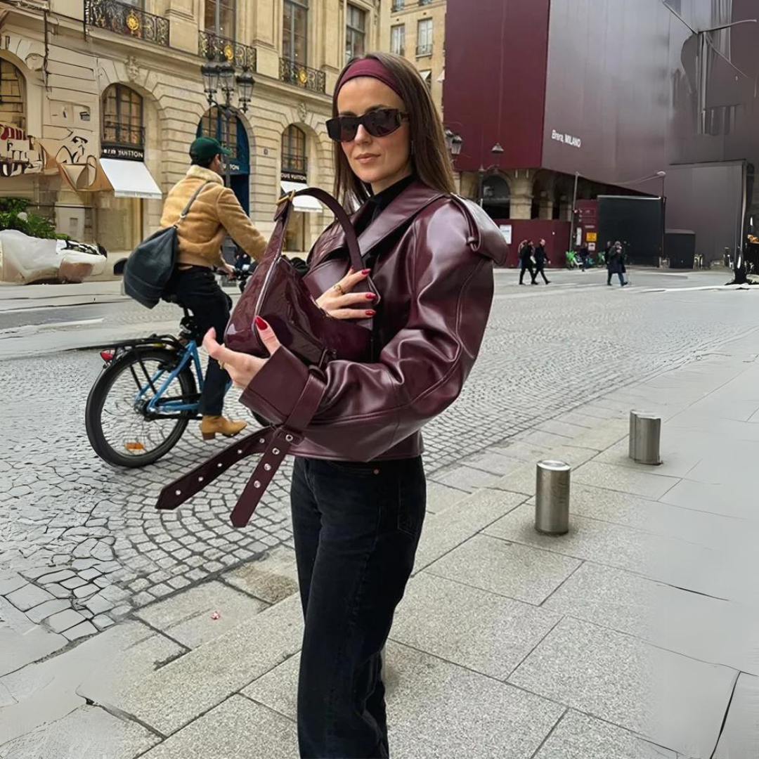 Jaqueta de Couro Modern Cherry