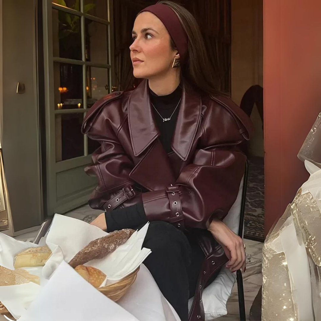 Jaqueta de Couro Modern Cherry