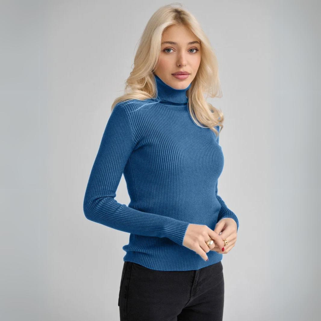 Suéter Gola Alta Canelado