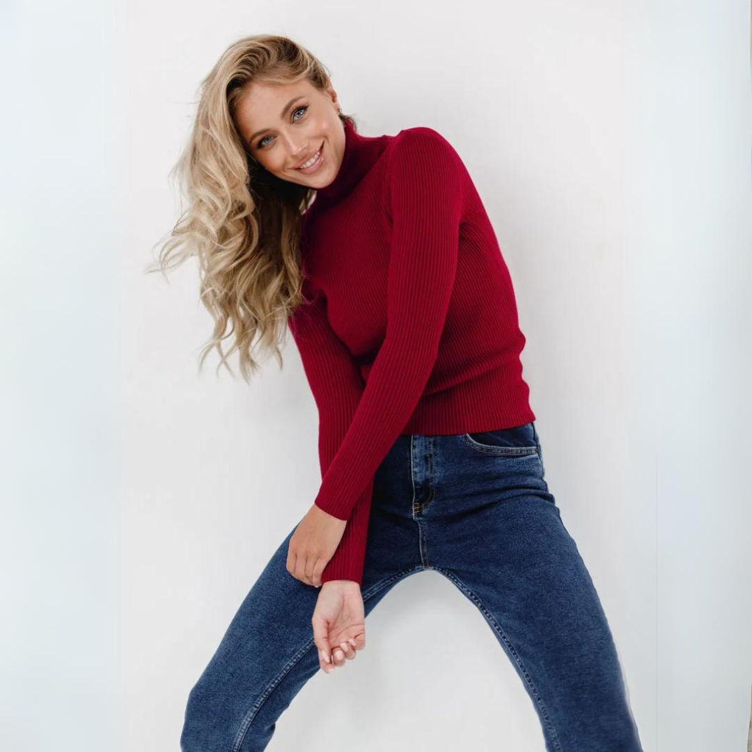 Suéter Gola Alta Canelado