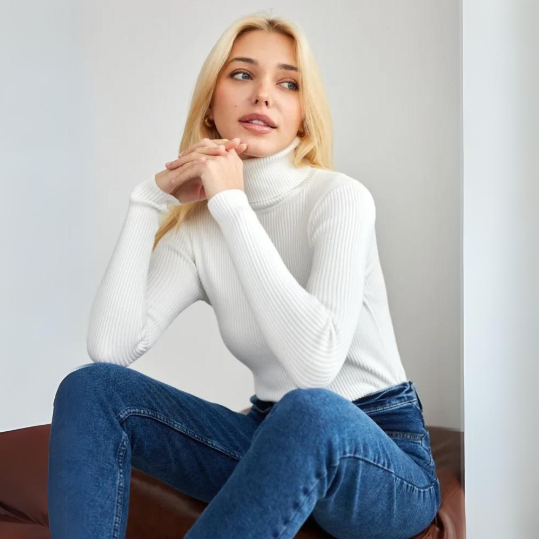 Suéter Gola Alta Canelado