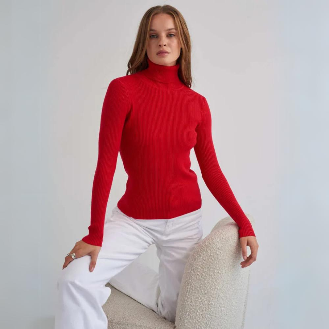 Suéter Gola Alta Canelado