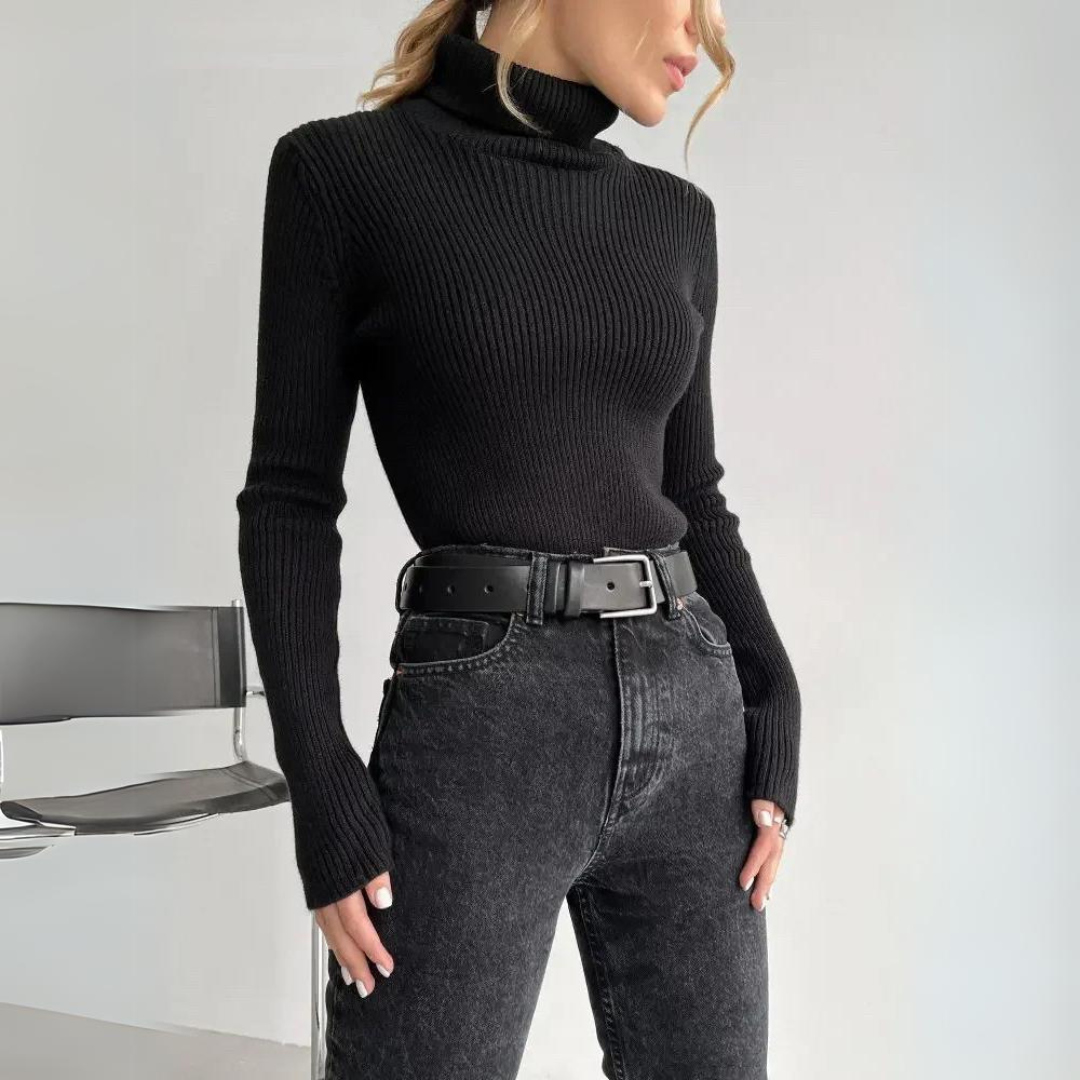 Suéter Gola Alta Canelado