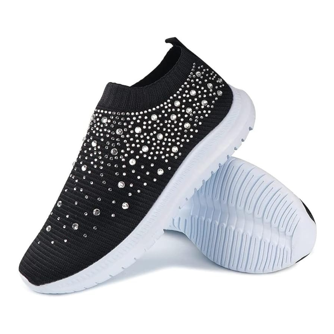 Tênis Feminino Slip On Fashion Strass