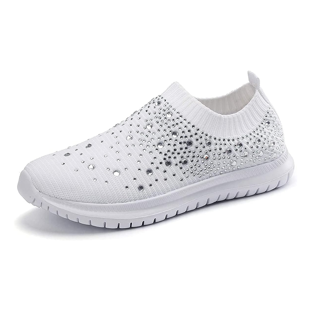Tênis Feminino Slip On Fashion Strass
