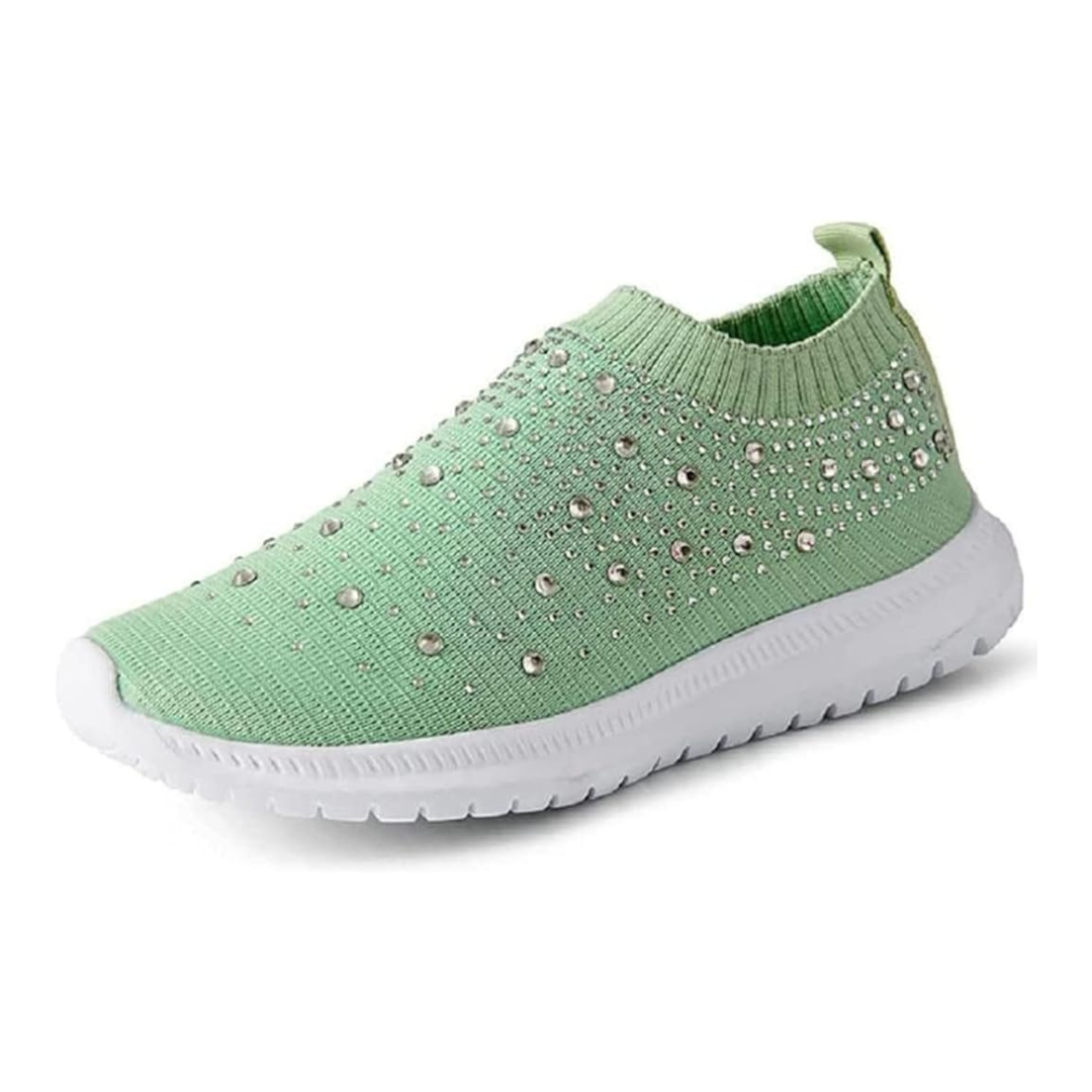 Tênis Feminino Slip On Fashion Strass