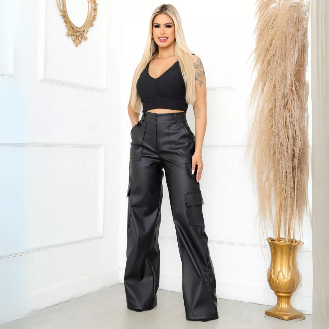 Calça Cargo em Courino