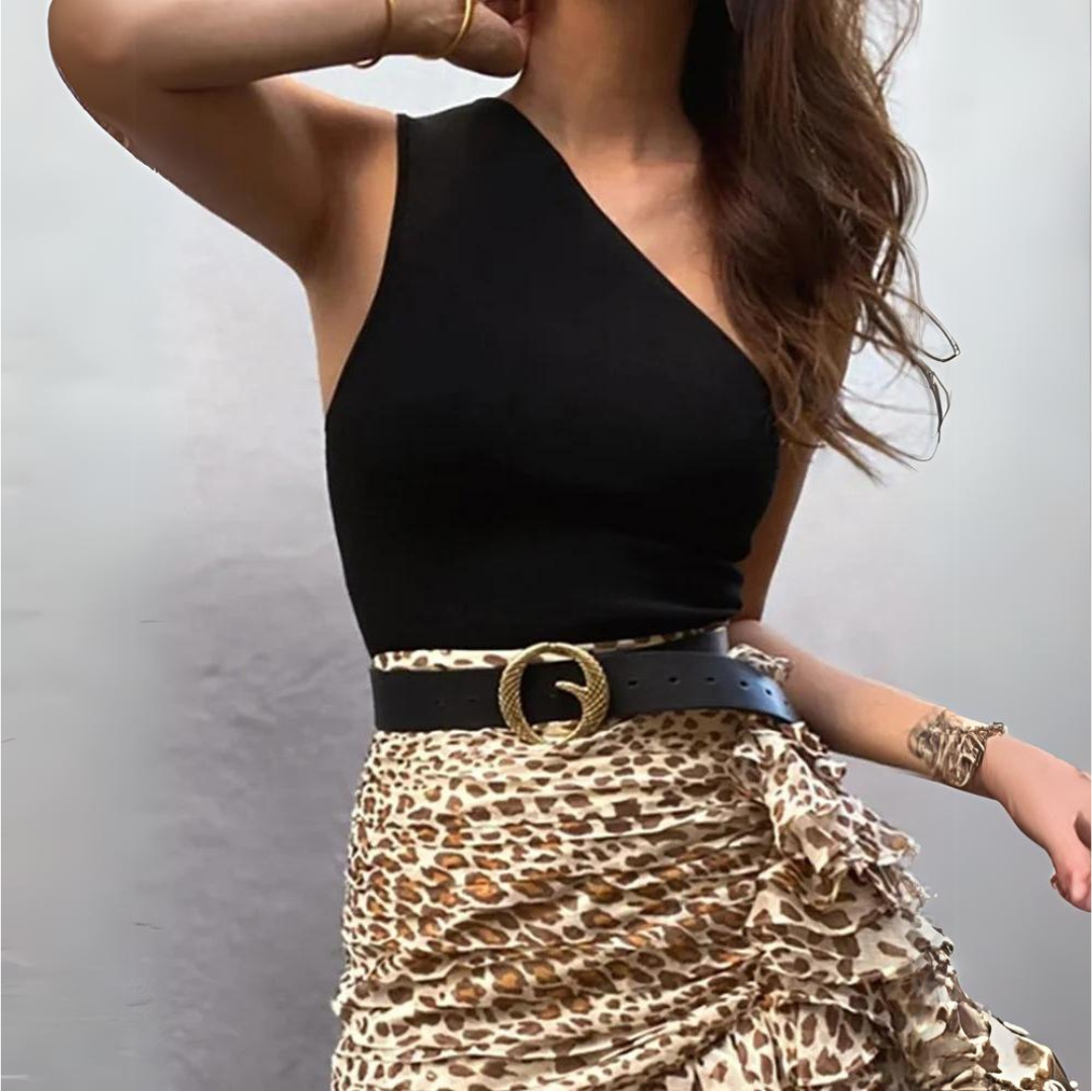 Cropped Casual Ombro Único