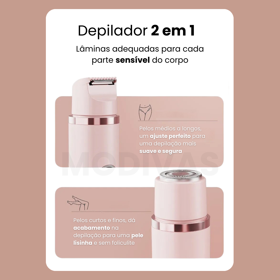 Depilador 2 em 1 Dual Shaver À Prova D'água (Full Body)