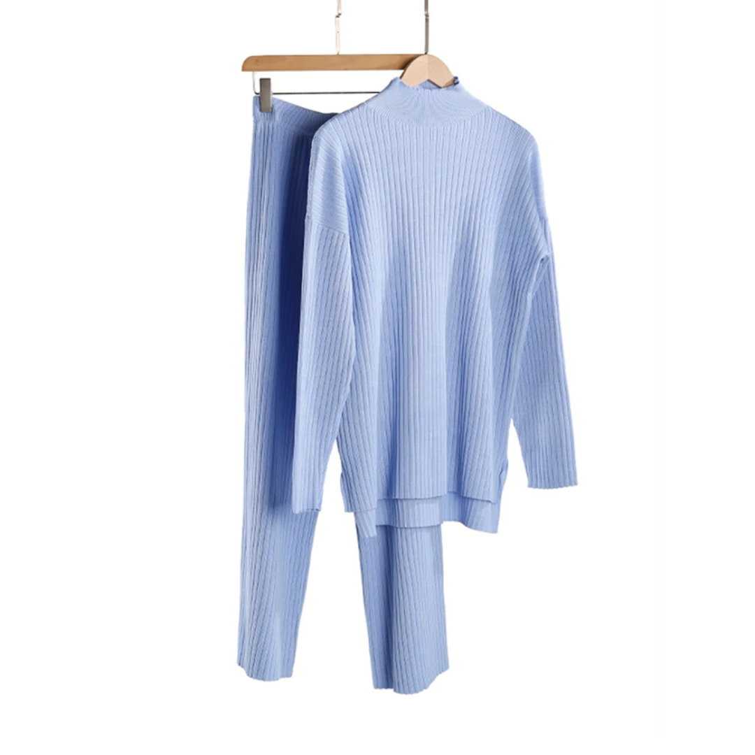 Conjunto Feminino de Malha com Gola Alta