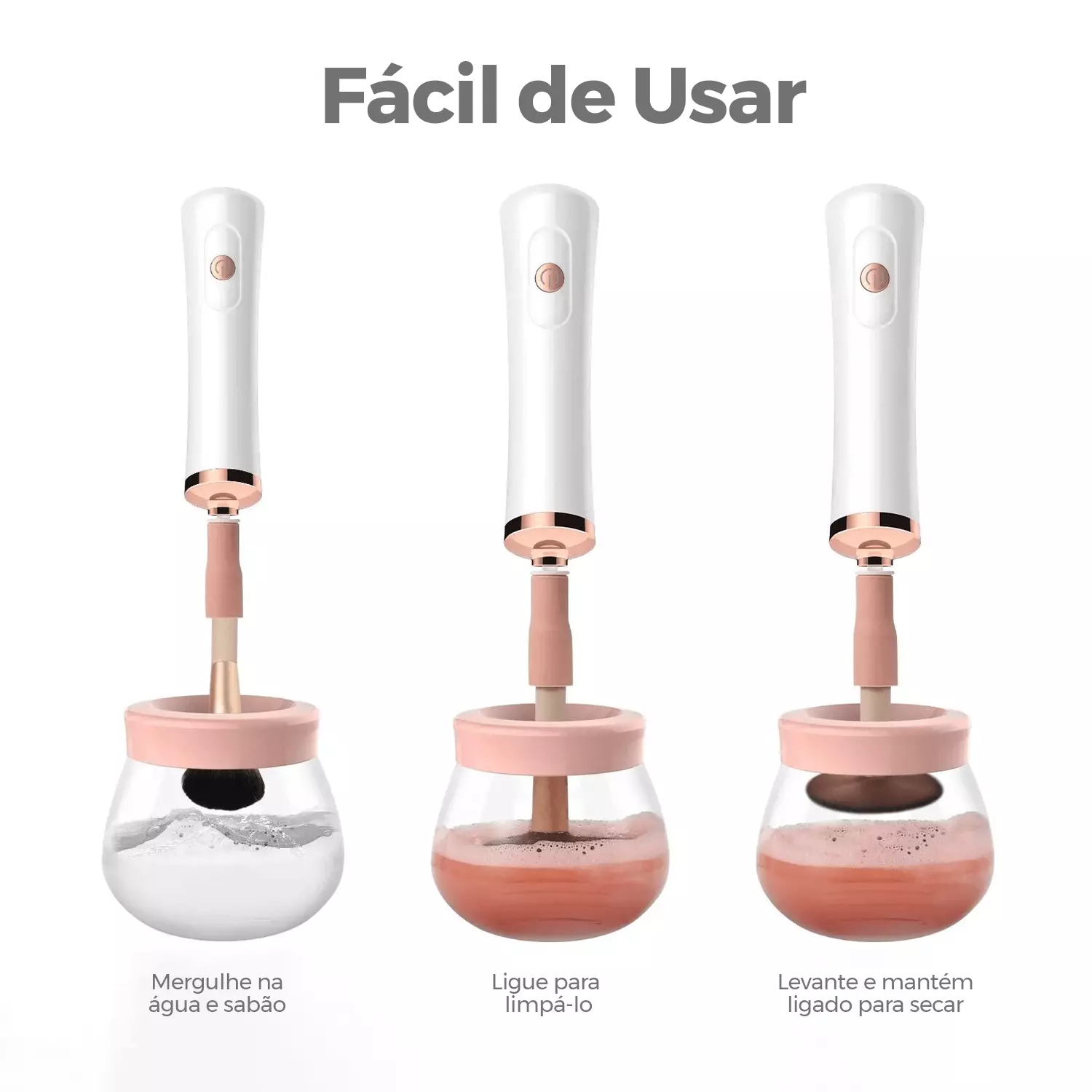 Higienizador de Pincéis de Maquiagem Recarregável - Simple Clean™