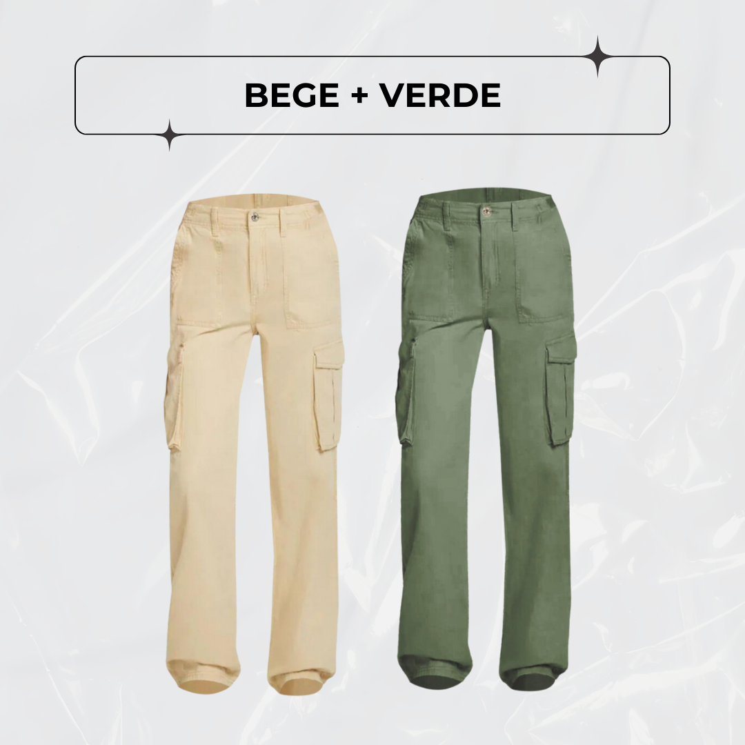 Calça Cargo Ajustável Curve Perfect - PAGUE 1, LEVE 2!