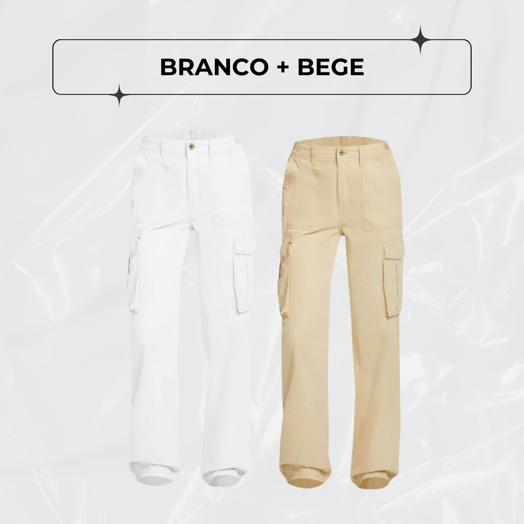 Calça Cargo Ajustável Curve Perfect - PAGUE 1, LEVE 2!