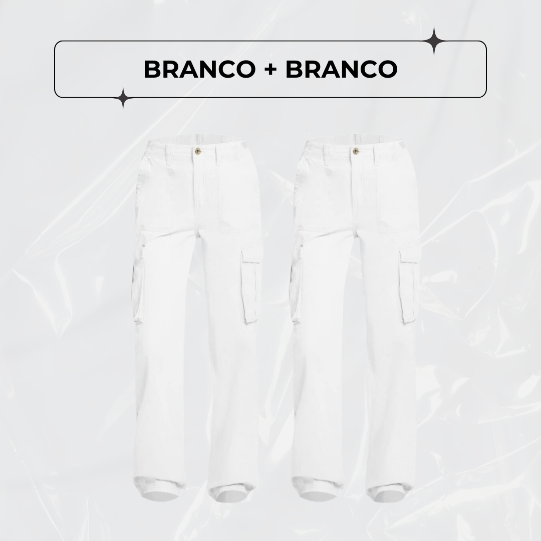 Calça Cargo Ajustável Curve Perfect - PAGUE 1, LEVE 2!