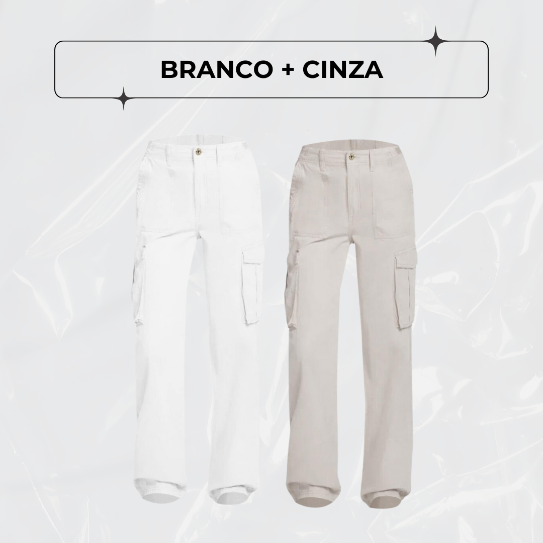 Calça Cargo Ajustável Curve Perfect - PAGUE 1, LEVE 2!