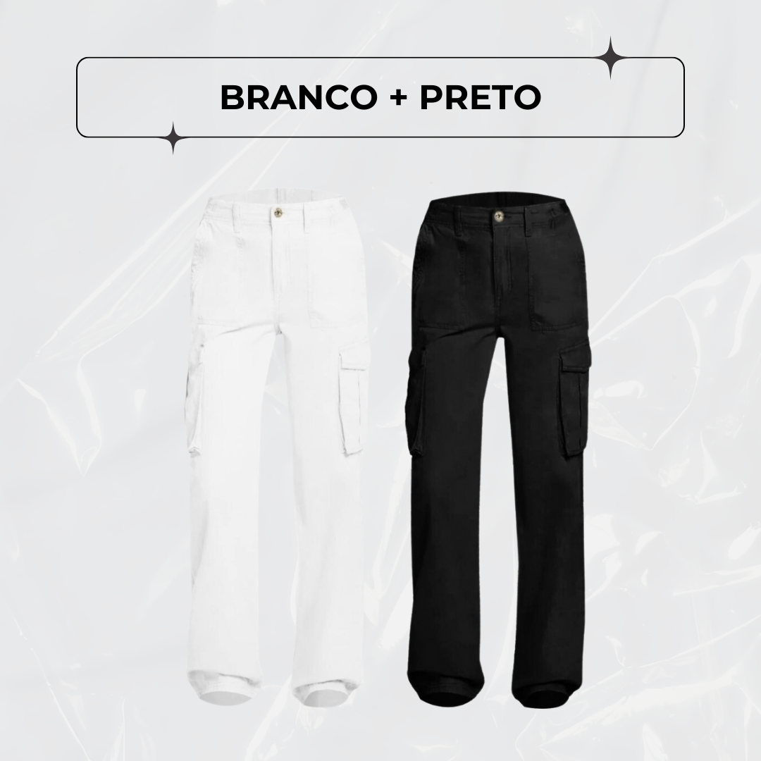 Calça Cargo Ajustável Curve Perfect - PAGUE 1, LEVE 2!