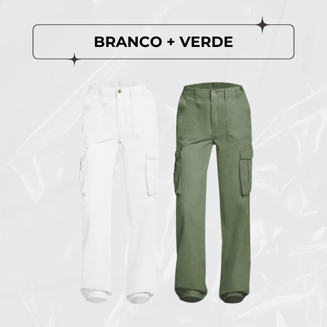 Calça Cargo Ajustável Curve Perfect - PAGUE 1, LEVE 2!