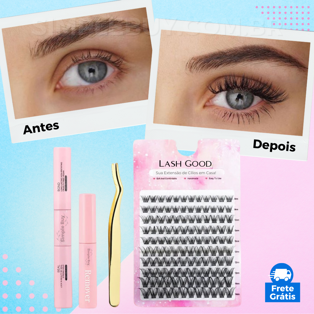 Kit Profissional Extensão de Cílios Em Casa LashGood