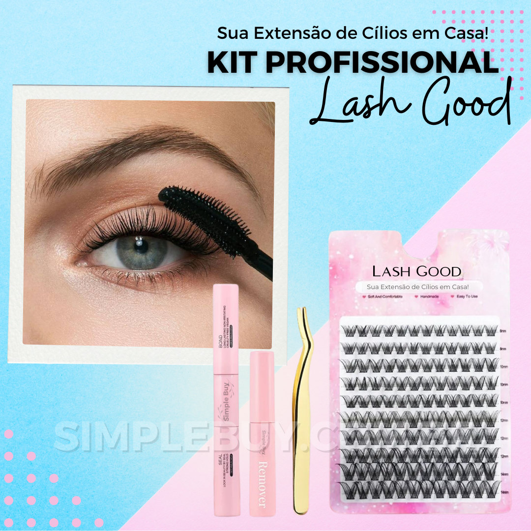 Kit Profissional Extensão de Cílios Em Casa LashGood