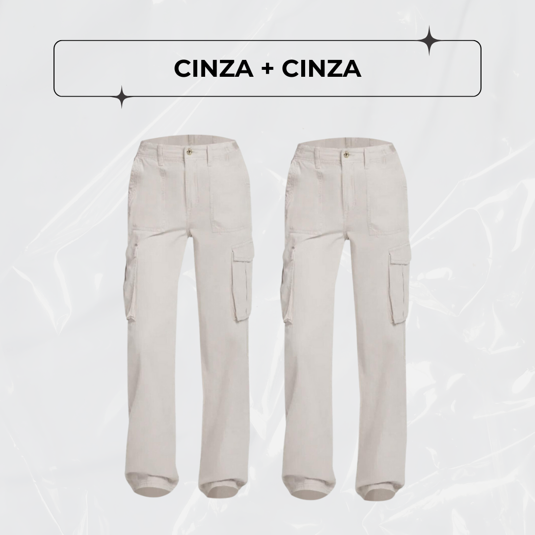 Calça Cargo Ajustável Curve Perfect - PAGUE 1, LEVE 2!