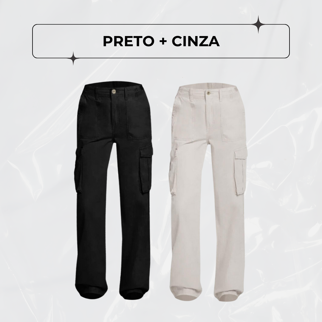 Calça Cargo Ajustável Curve Perfect - PAGUE 1, LEVE 2!