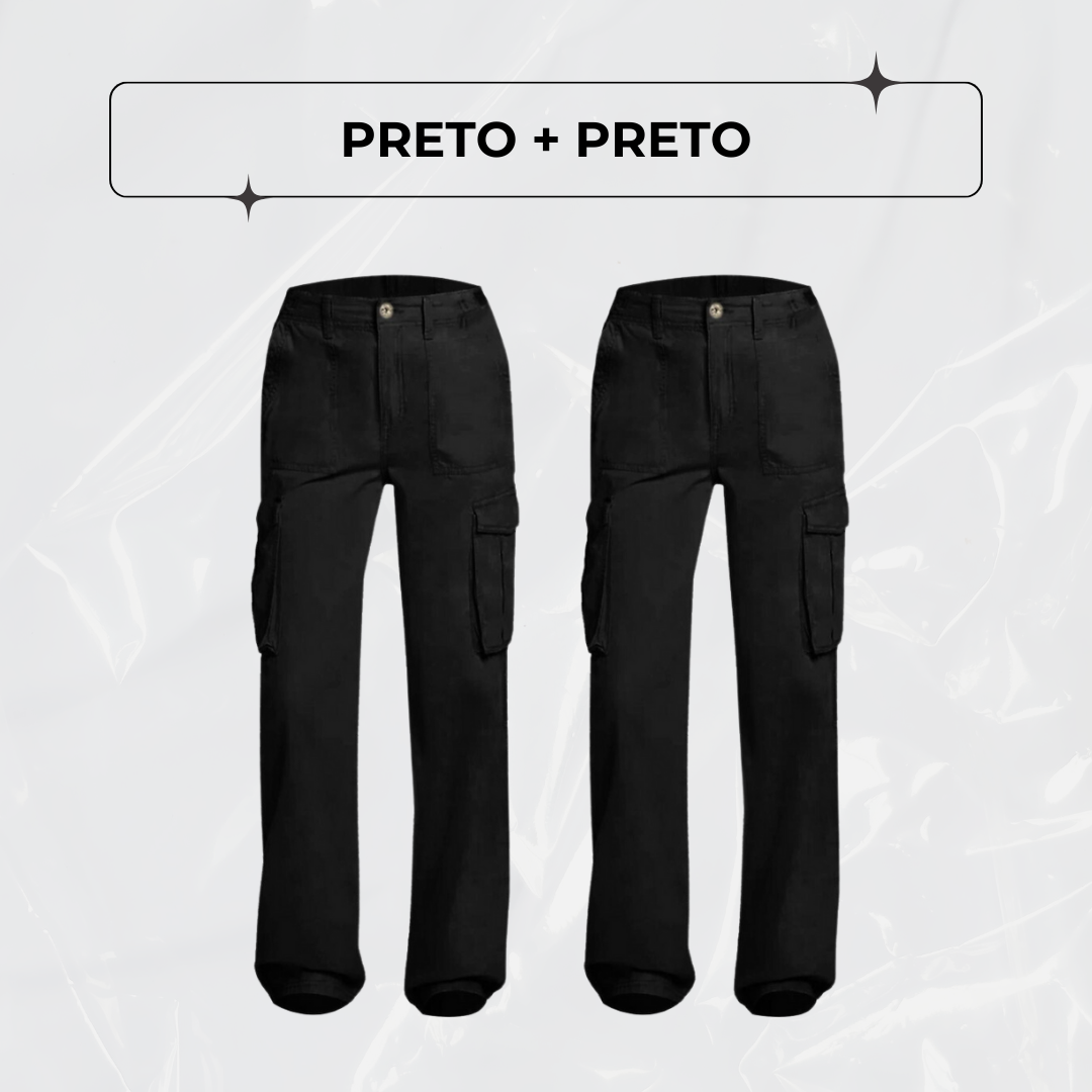 Calça Cargo Ajustável Curve Perfect - PAGUE 1, LEVE 2!