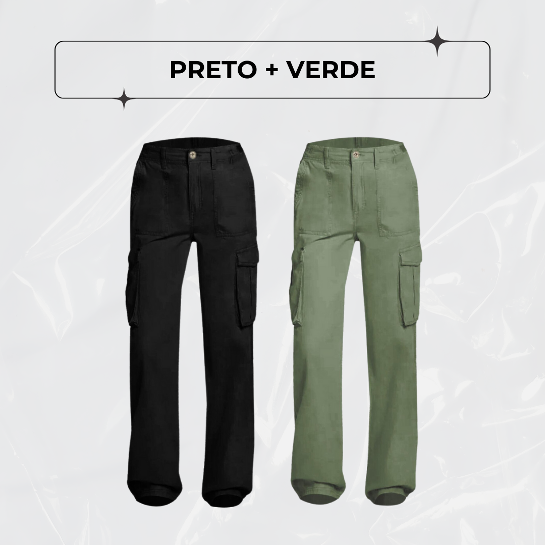 Calça Cargo Ajustável Curve Perfect - PAGUE 1, LEVE 2!