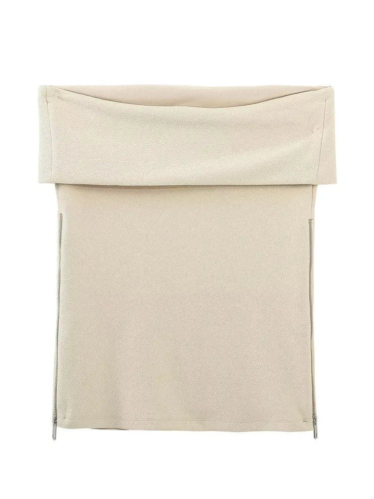 Blusa Tomara que Caia com Fenda