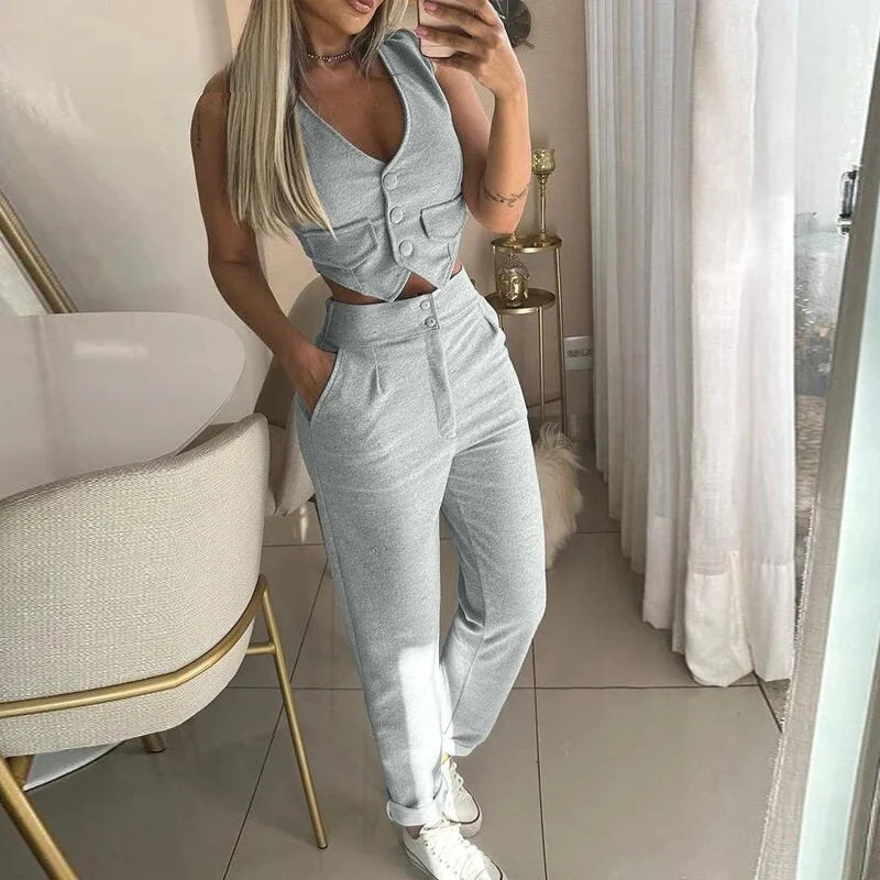 Conjunto Moletinho com Colete sem Mangas