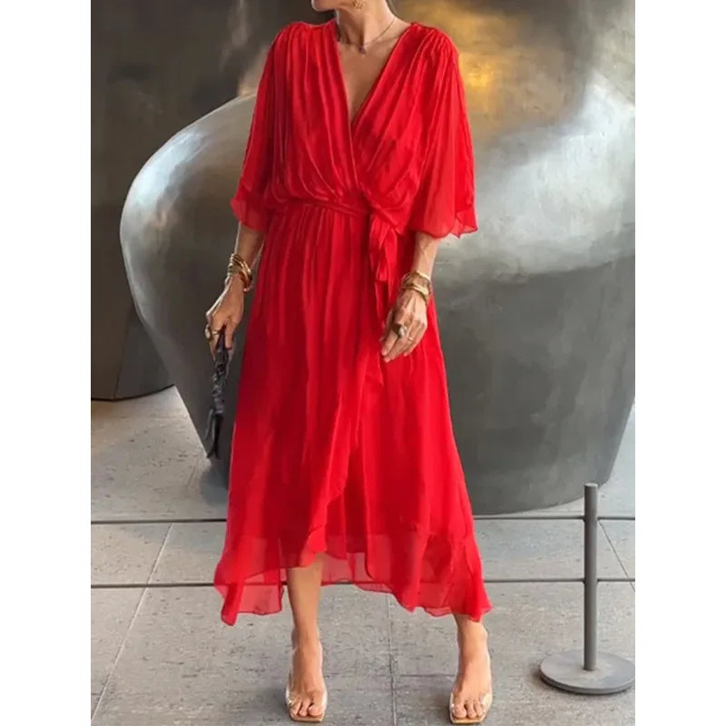 Vestido Decote V Rafaella /