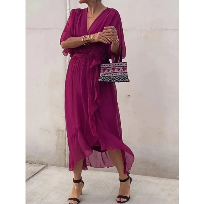 Vestido Decote V Rafaella /