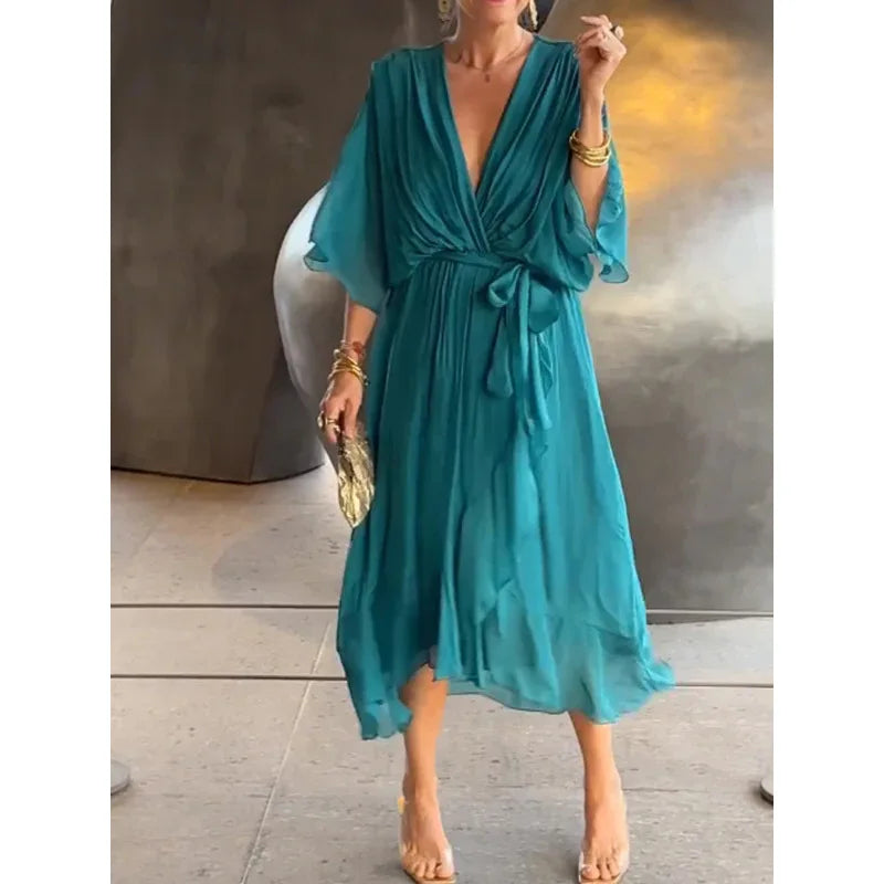 Vestido Decote V Rafaella /