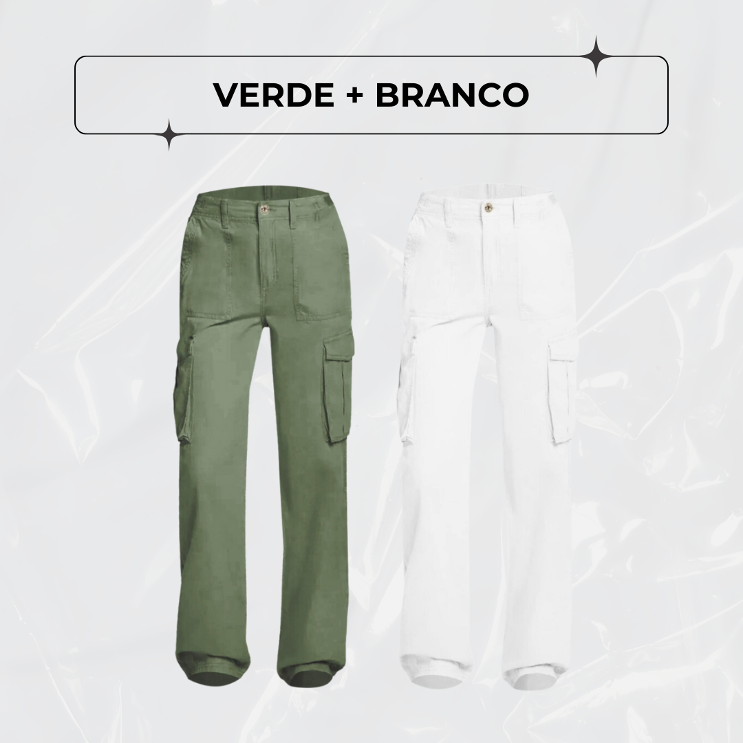 Calça Cargo Ajustável Curve Perfect - PAGUE 1, LEVE 2!