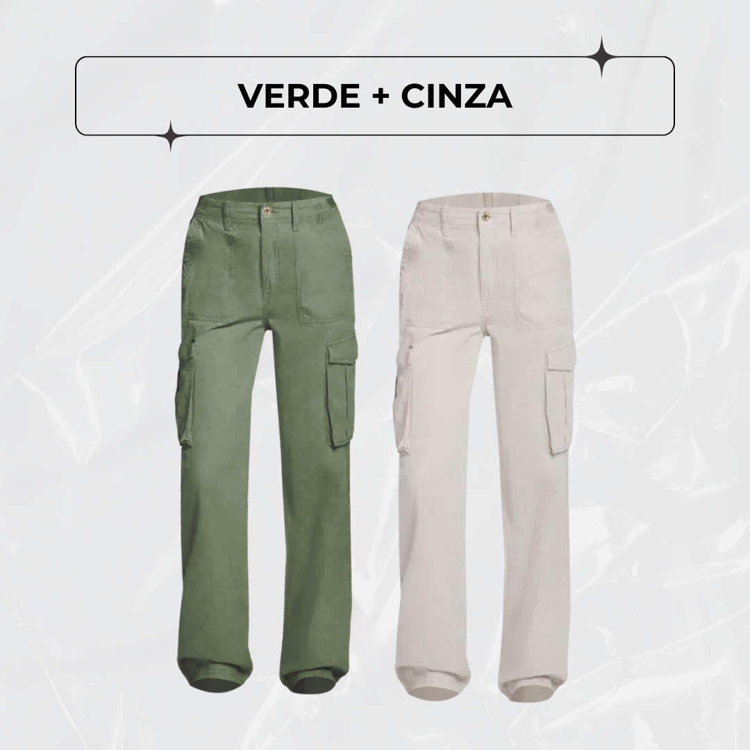 Calça Cargo Ajustável Curve Perfect - PAGUE 1, LEVE 2!