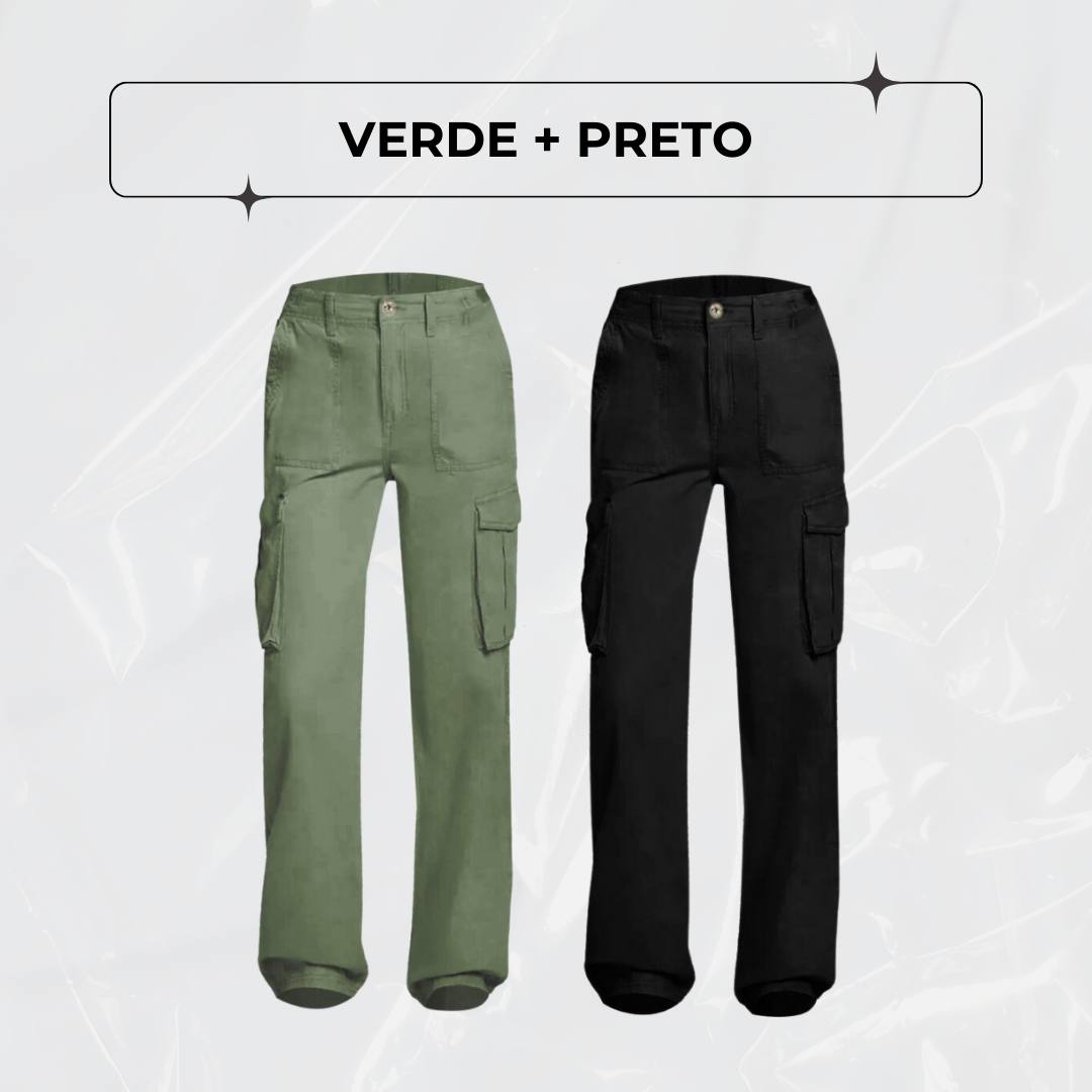 Calça Cargo Ajustável Curve Perfect - PAGUE 1, LEVE 2!