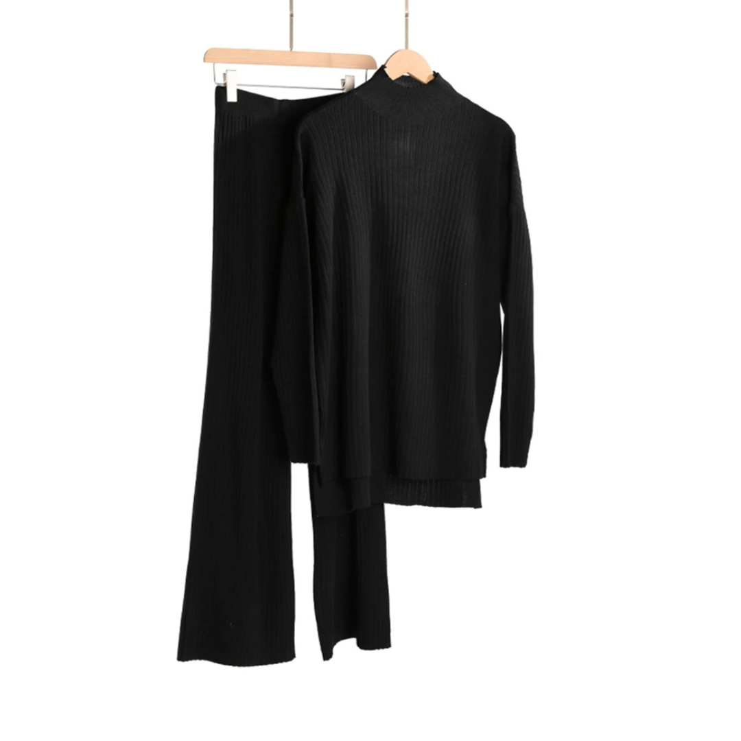 Conjunto Feminino de Malha com Gola Alta